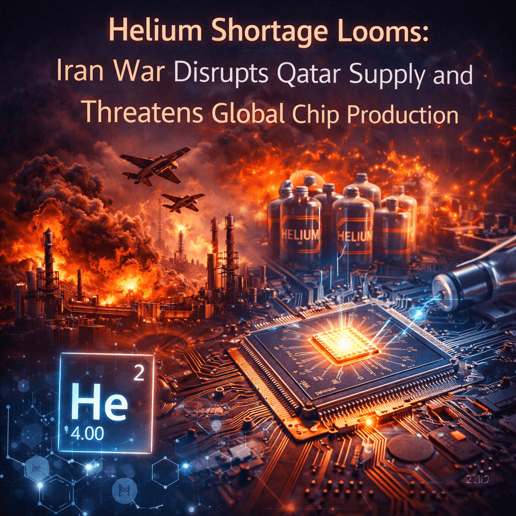 Helium Shortage Looms: Iran War Disrupts Qatar Supply and Threatens Global Chip Production