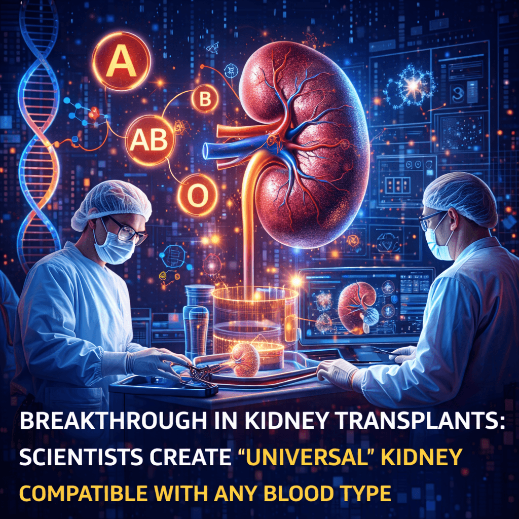 Breakthrough in Kidney Transplants: Scientists Create 'Universal' Kidney Compatible with Any Blood Type