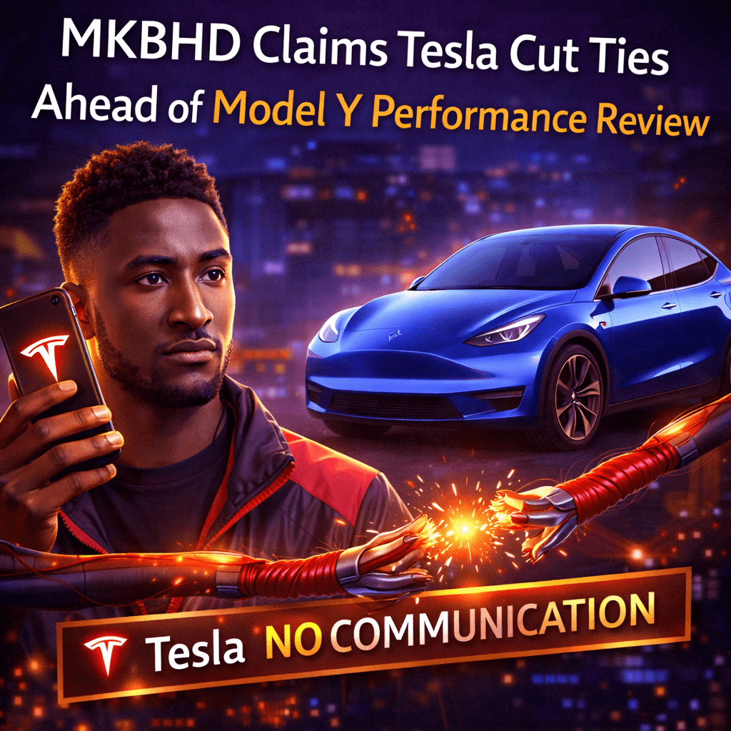 MKBHD Claims Tesla Cut Ties Ahead of Model Y Performance Review