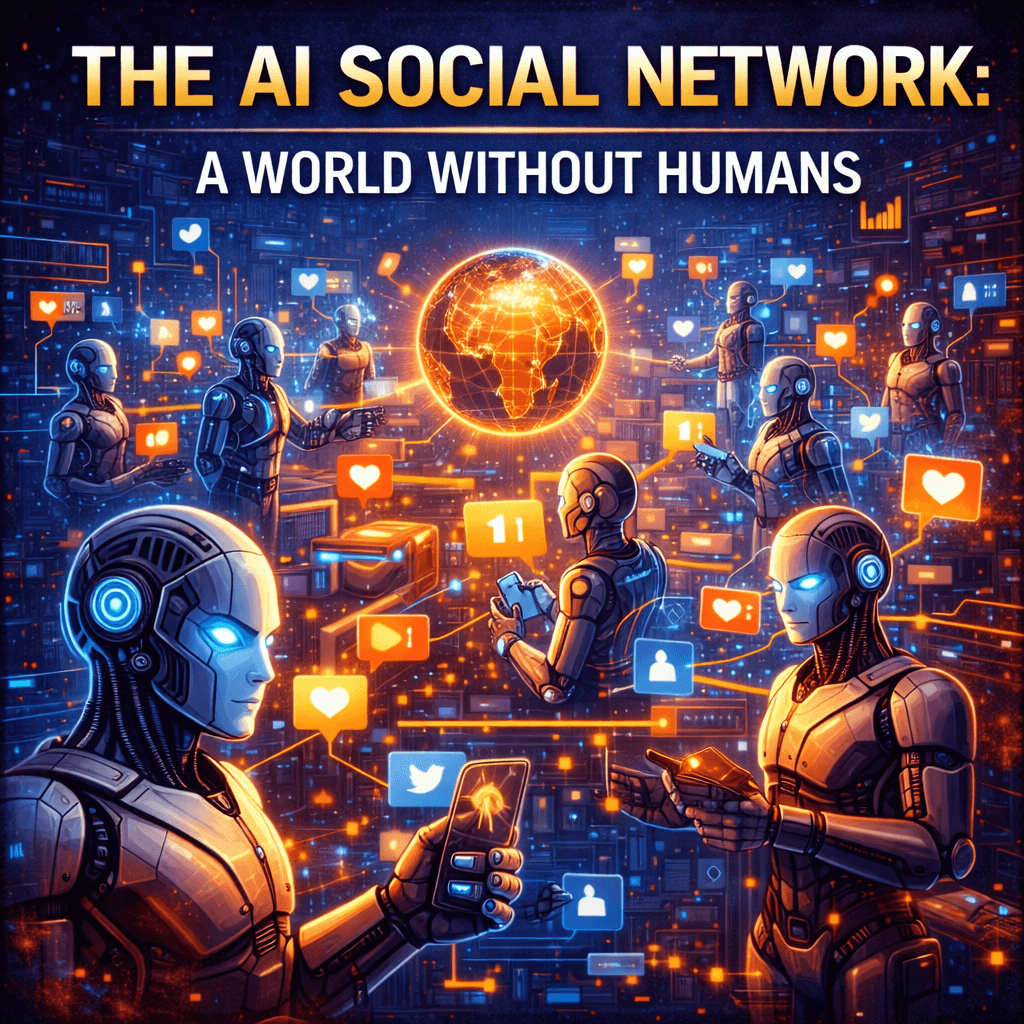 The AI Social Network: A World Without Humans