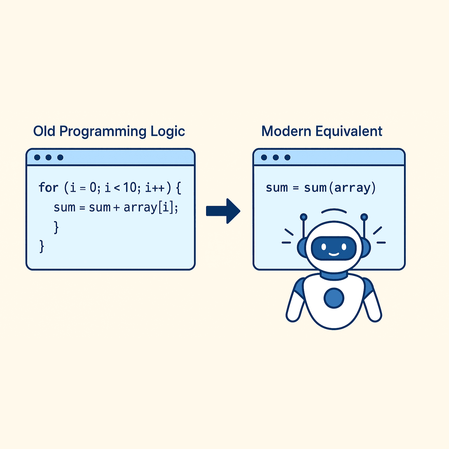 Can AI translate old programming logic to modern equivalents?