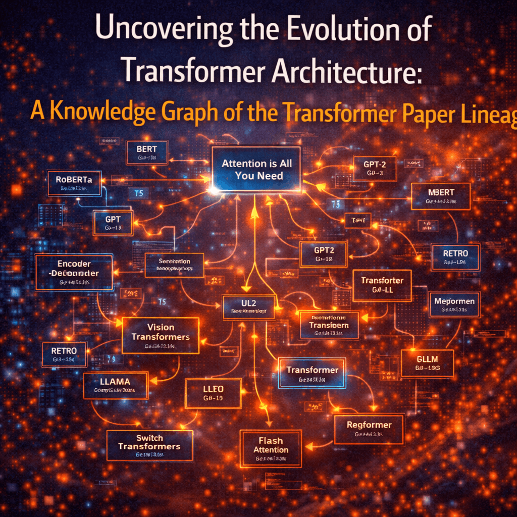Uncovering the Evolution of Transformer Architecture: A Knowledge Graph of the Transformer Paper Lineage