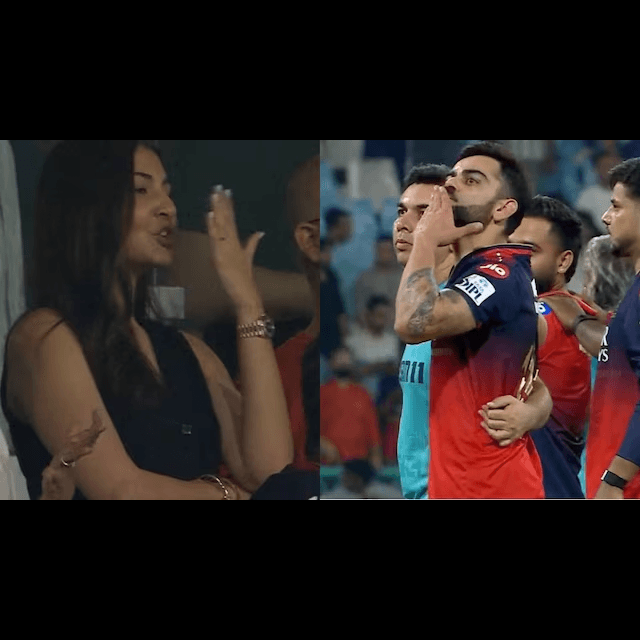 Anushka Sharma and Virat Kohli’s Flying Kiss Moment Goes Viral During IPL Match