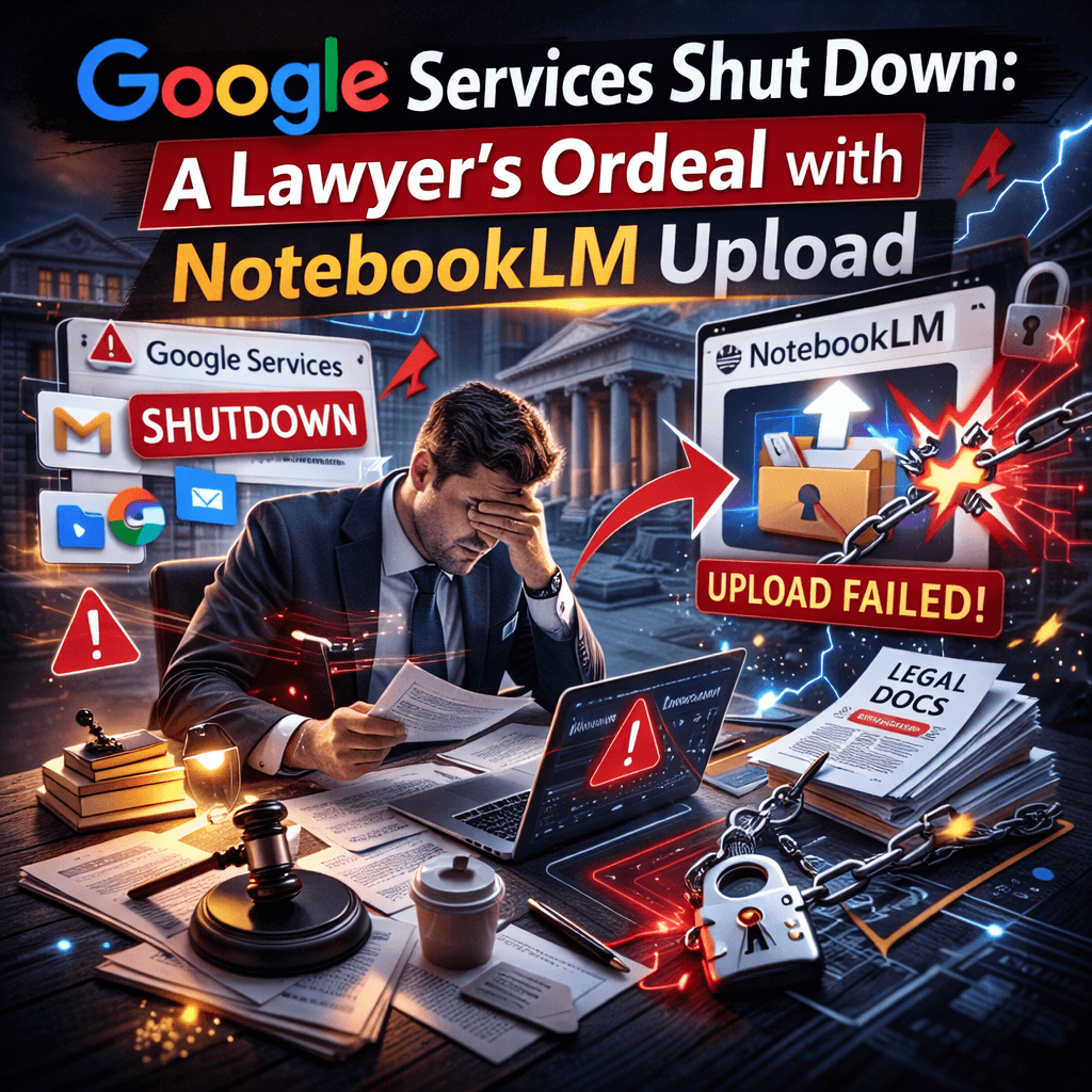 Google Services Shut Down: A Lawyer's Ordeal with NotebookLM Upload