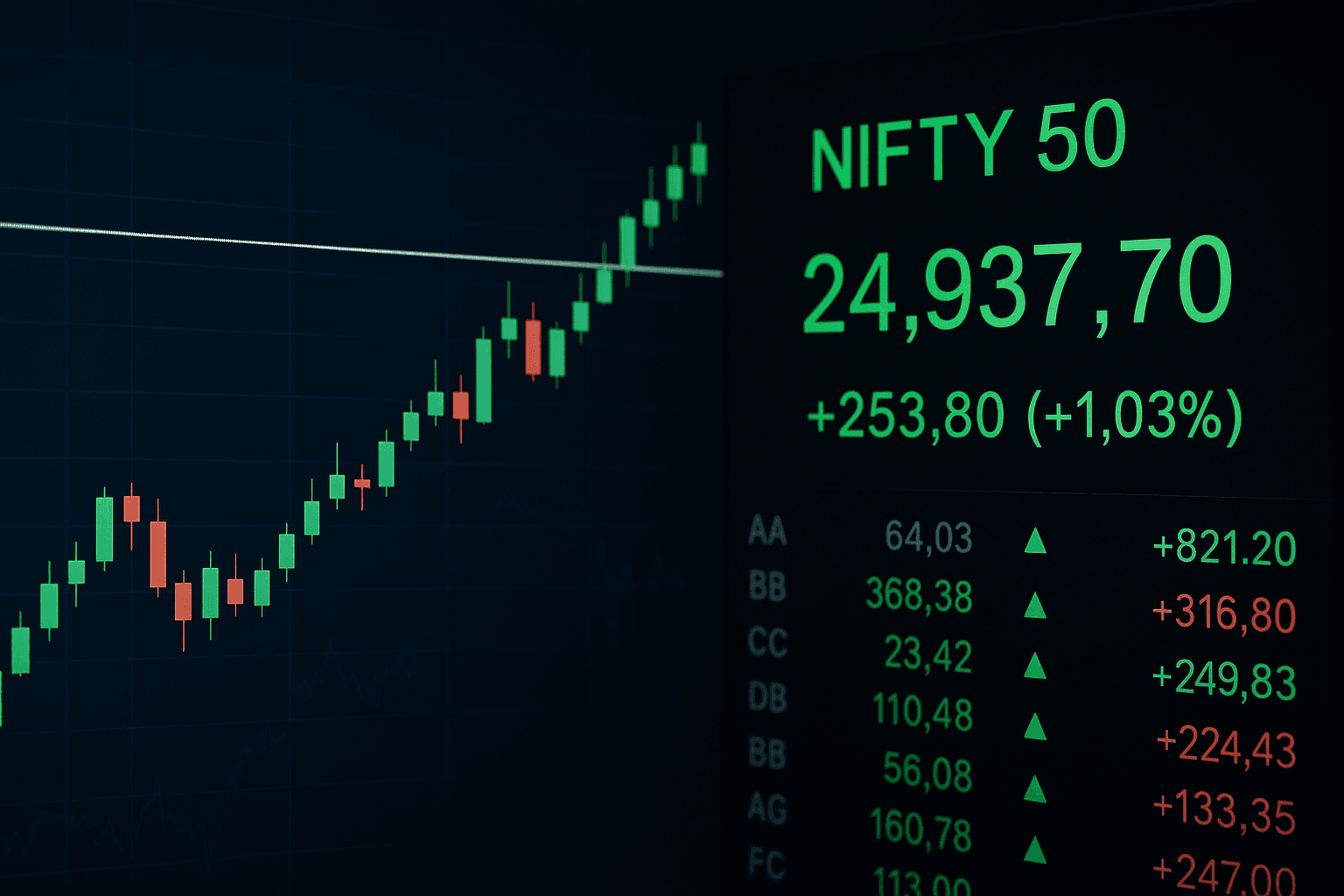 Nifty 50 Surges Past 24,900 Mark After Three-Day Dip, Pharma and Auto Lead Rally