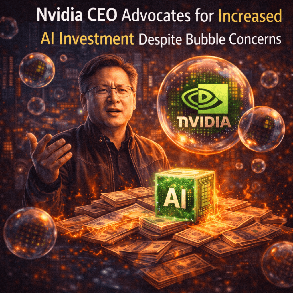 Nvidia CEO Advocates for Increased AI Investment Despite Bubble Concerns