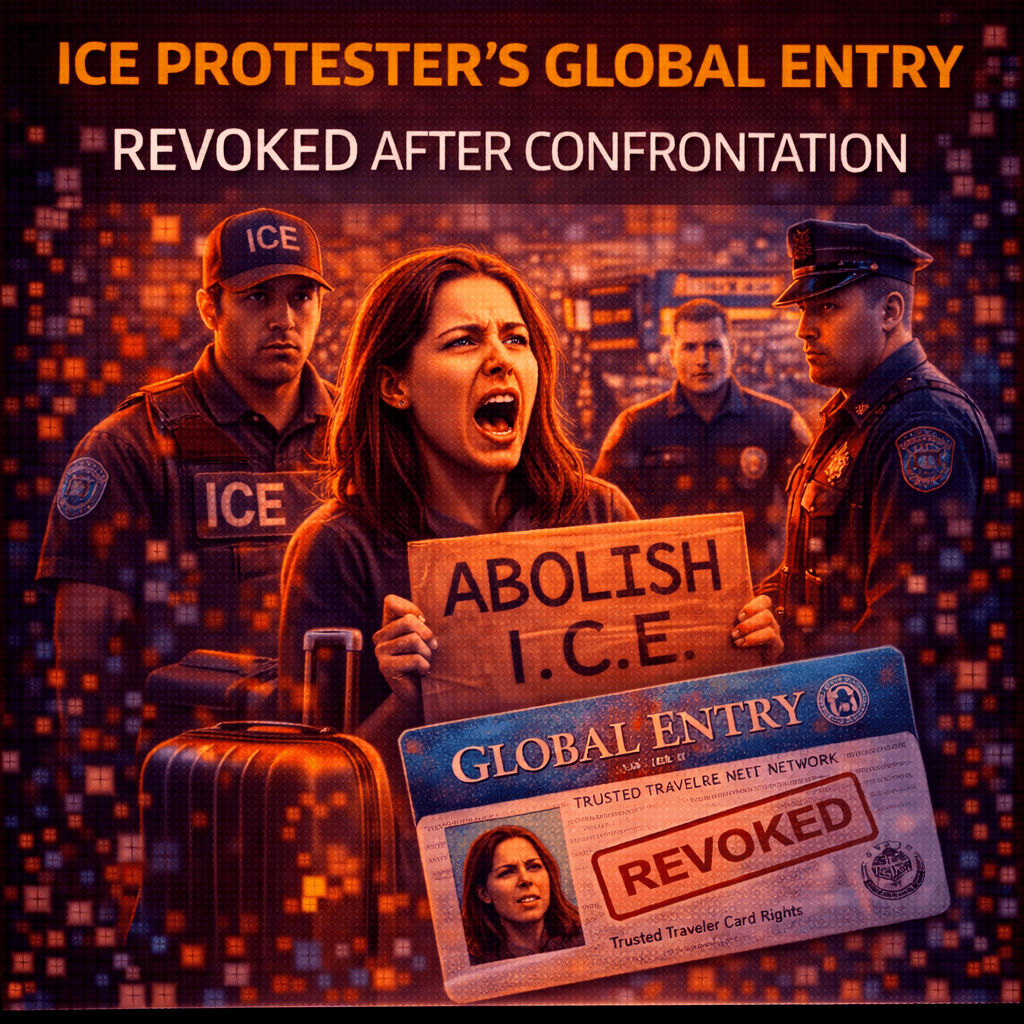 ICE Protester's Global Entry Revoked After Confrontation