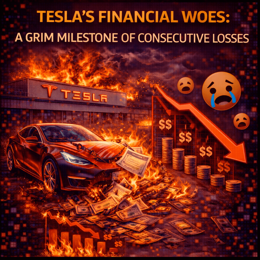 Tesla's Financial Woes: A Grim Milestone of Consecutive Losses