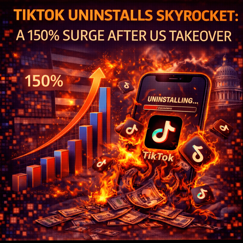 TikTok Uninstalls Skyrocket: A 150% Surge After US Takeover