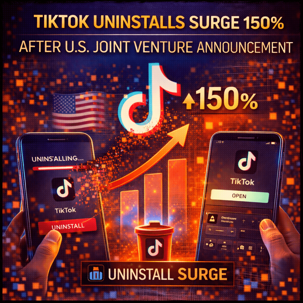 TikTok Uninstalls Surge 150% After U.S. Joint Venture Announcement