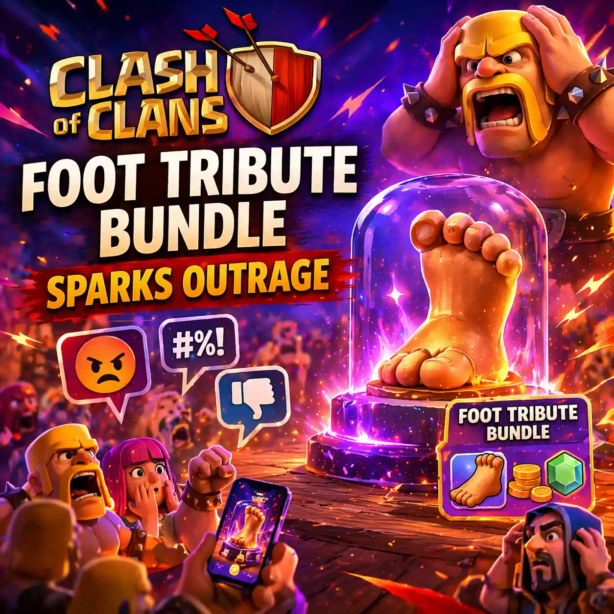 Clash of Clans Foot Tribute Bundle Sparks Outrage