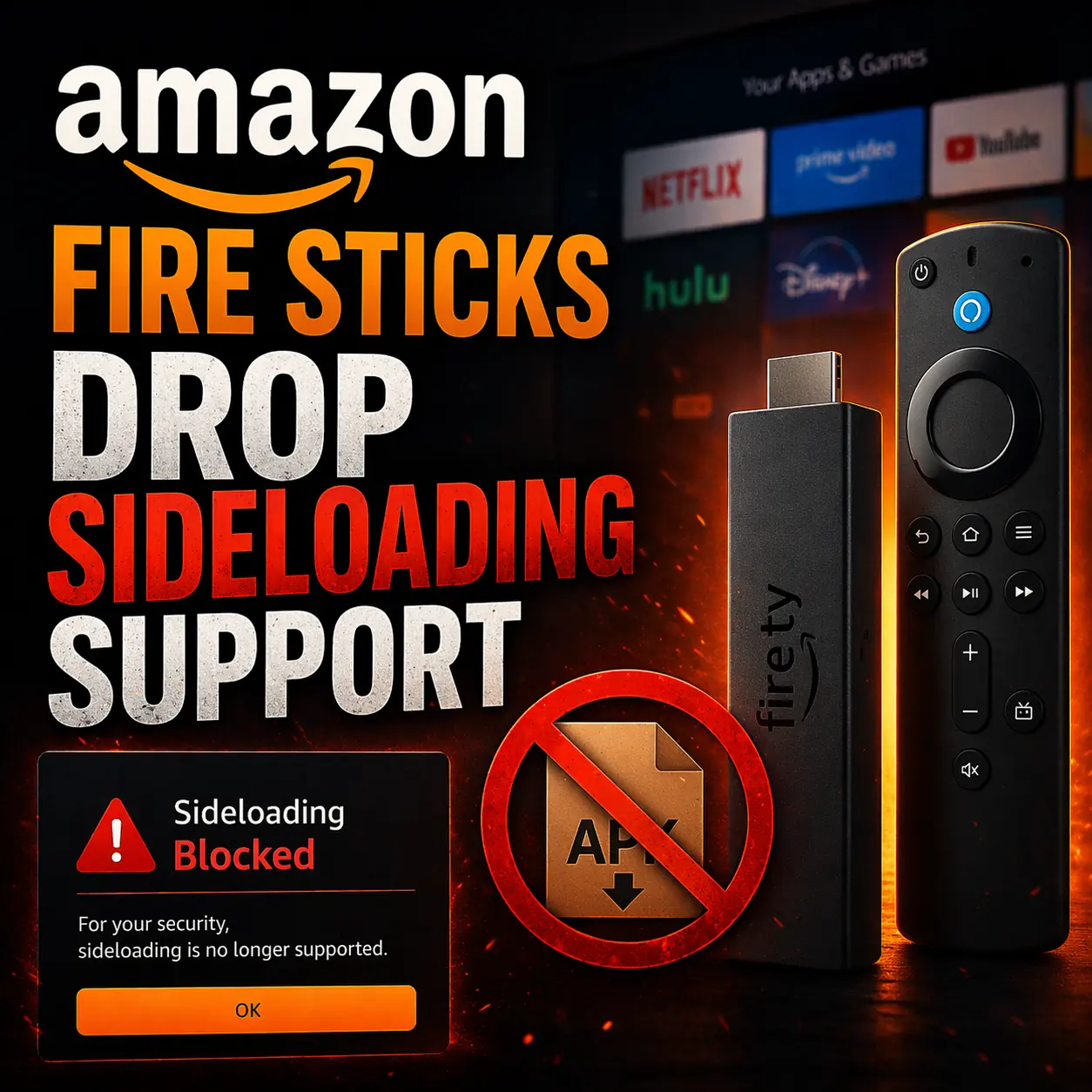 Amazon Fire Sticks Drop Sideloading Support