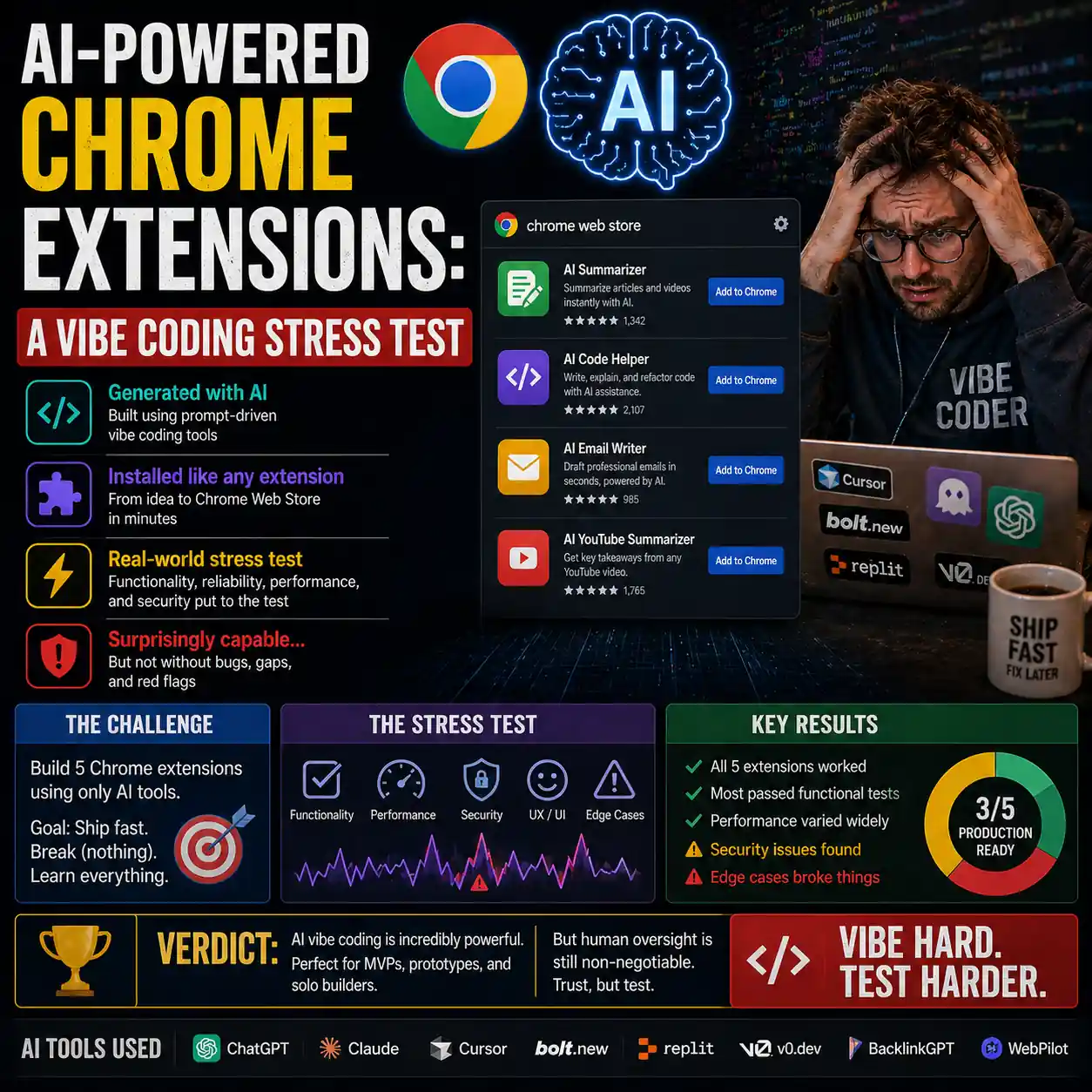 AI-Powered Chrome Extensions: A Vibe Coding Stress Test