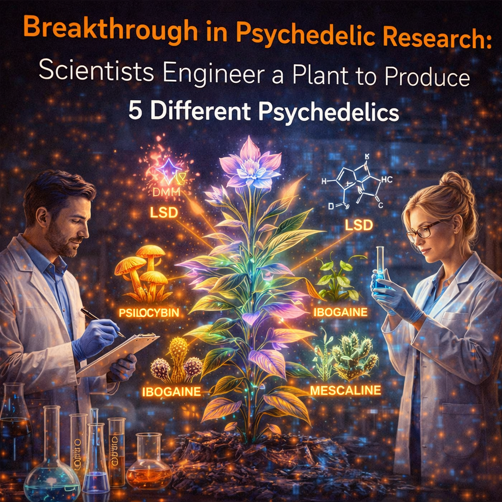 Breakthrough in Psychedelic Research: Scientists Engineer a Plant to Produce 5 Different Psychedelics
