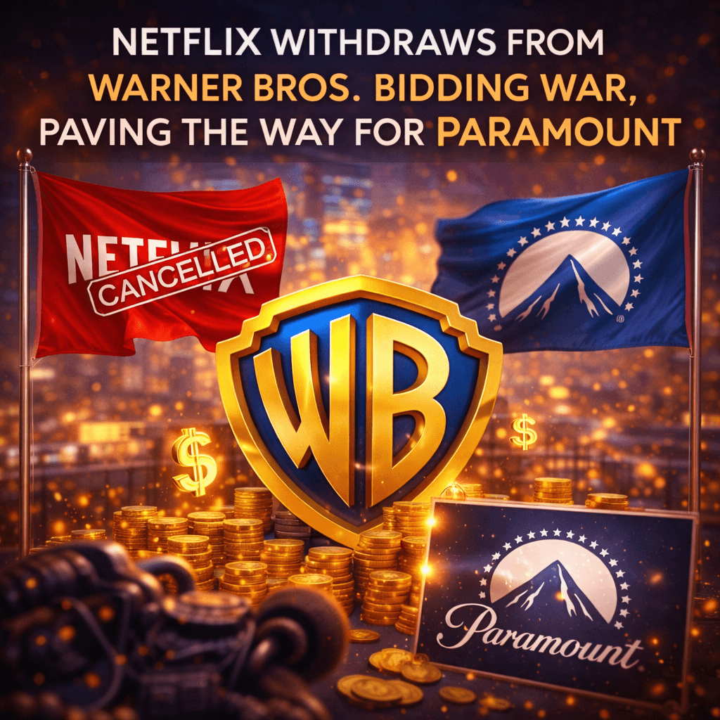Netflix Withdraws from Warner Bros. Bidding War, Paving the Way for Paramount