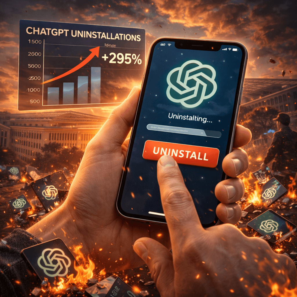 ChatGPT Uninstallations Skyrocket: A 295% Surge Following DoD Deal