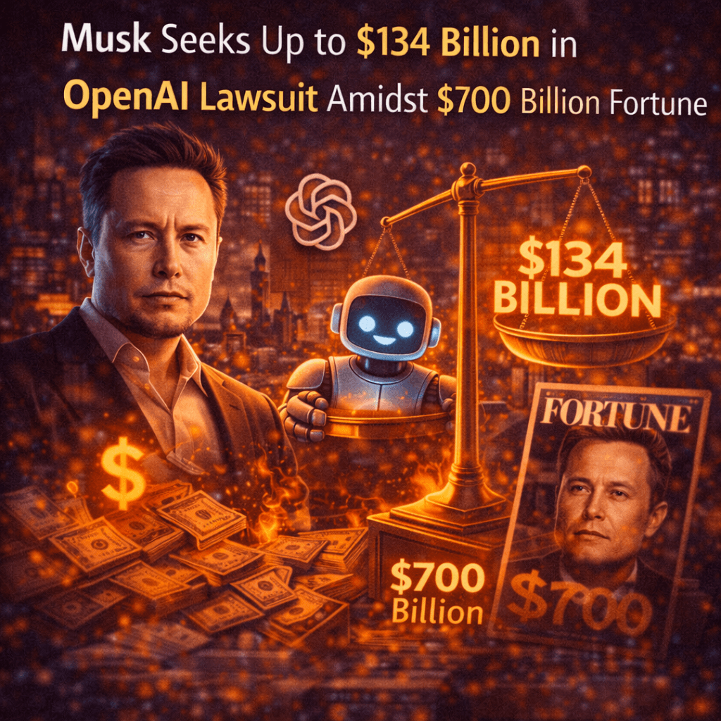 Musk Seeks Up to $134 Billion in OpenAI Lawsuit Amidst $700 Billion Fortune
