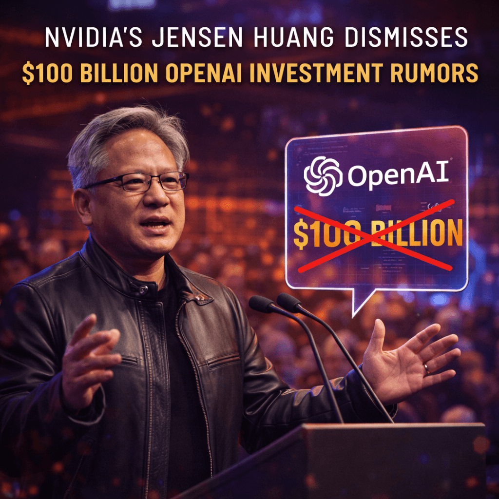 Nvidia's Jensen Huang Dismisses $100 Billion OpenAI Investment Rumors